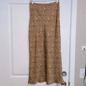 Topshop Satin Bias Midi Skirt